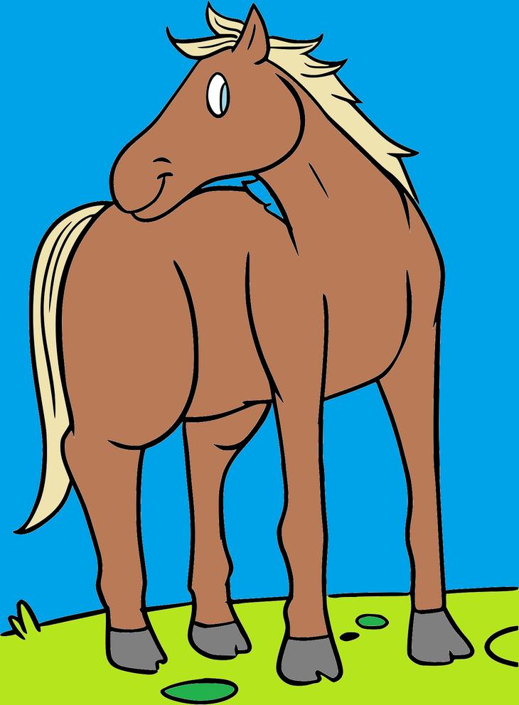 Omalovánka kůň